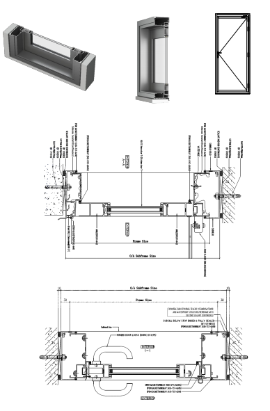 Hinged Entry Aluminum Casement Door For Industrial and Commercial Applications