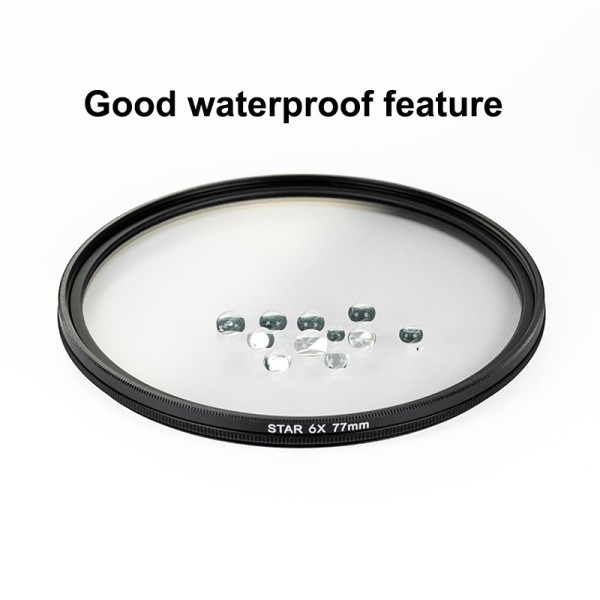 37mm - 82mm Special Effect Lens Filter 6 Point Starburst Camera Filter For Canon Cameras