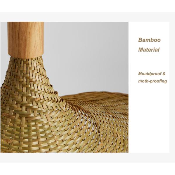 Creative Rattan Pendant Light Big Straw Hat Style 3500K Warm White CCT