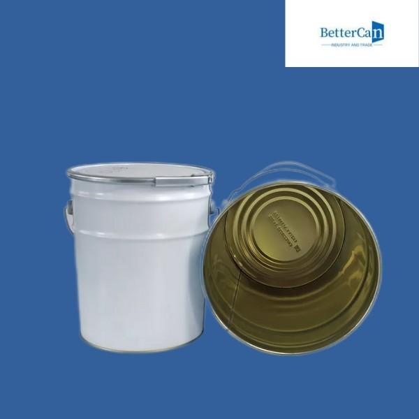 ISO9001 5 Gallon Tin Bucket Car Painted Metal Bucket 20liter White Pail