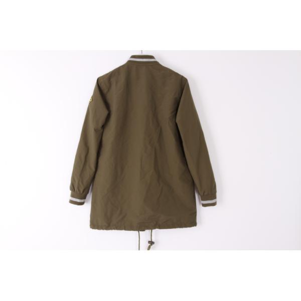 Matel Zipper Rib Cuff Longline Parka Coat Womens 69% Rayon 27% Nylon