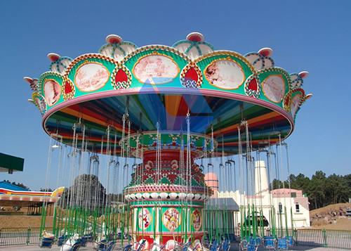 Factory direct amusement equipment 24 seats shakinghead flying chair for sale