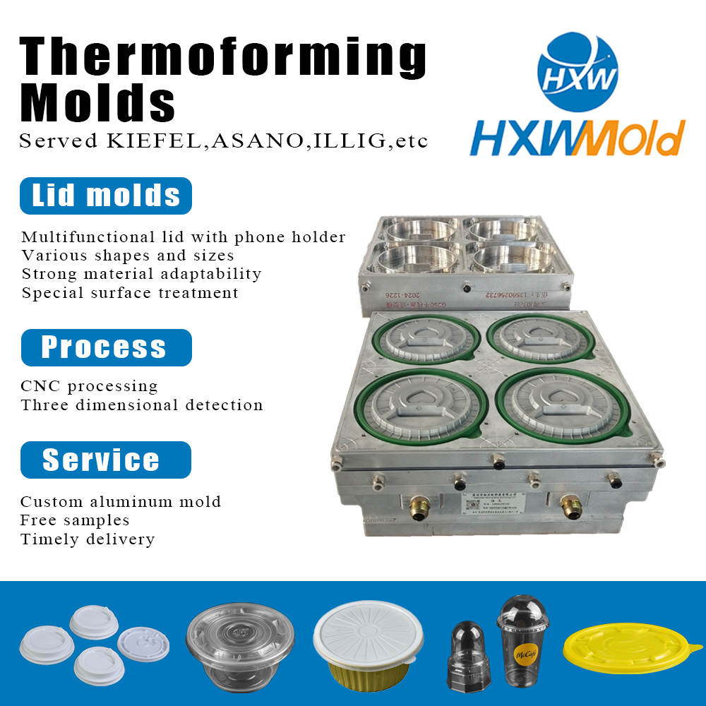 Clear Plastic Disposable Containers with Food Lid Bowls Box Thermoforming Mould for Milk Tea