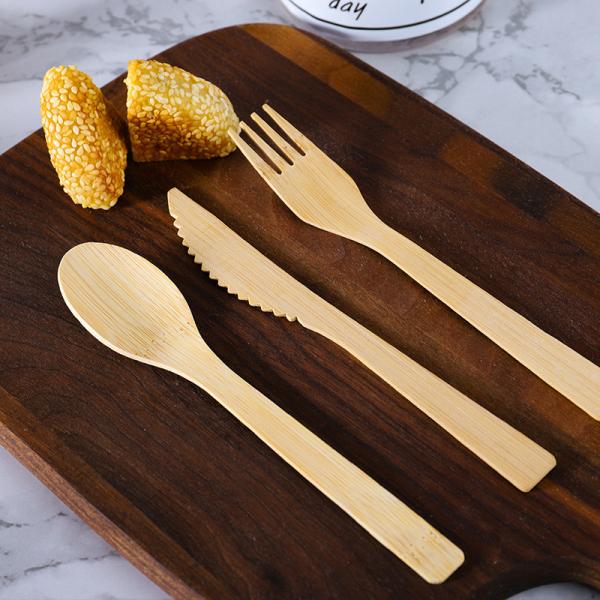 Biodegradable естественного бамбукового набора Flatware утварей устранимого Compostable