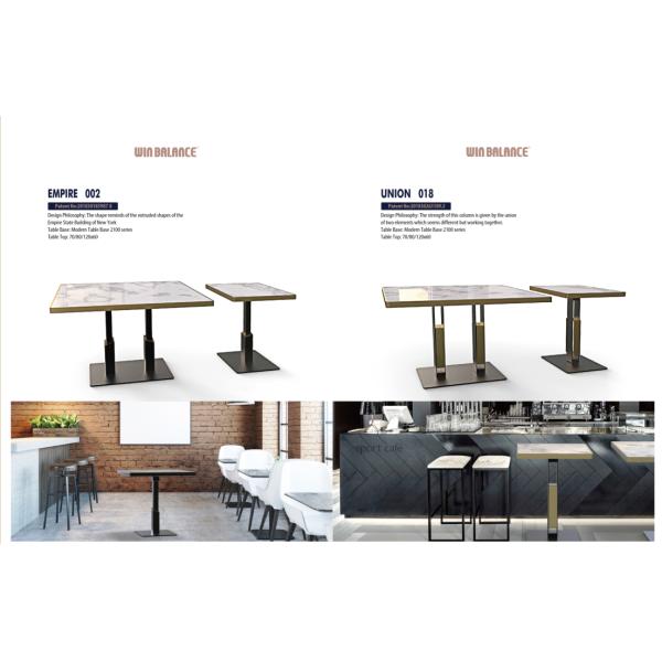 Easy Move Stainless Steel Table Legs  Round Chrome Table Base For Bistro Table