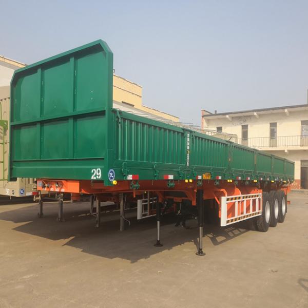 Customers Optional Semi-Trailer 50 Ton Dump Truck with Dark Blue Color and Hydraulic Rod