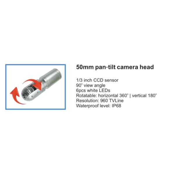360 Degree Camera Pipe Inspection Camera With 20m To 100m Fiber Glass Cable