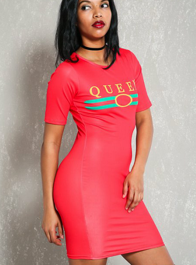 Платье футболки Бодыкон печати дешевого сексуального коралла женщин графическое на продаже