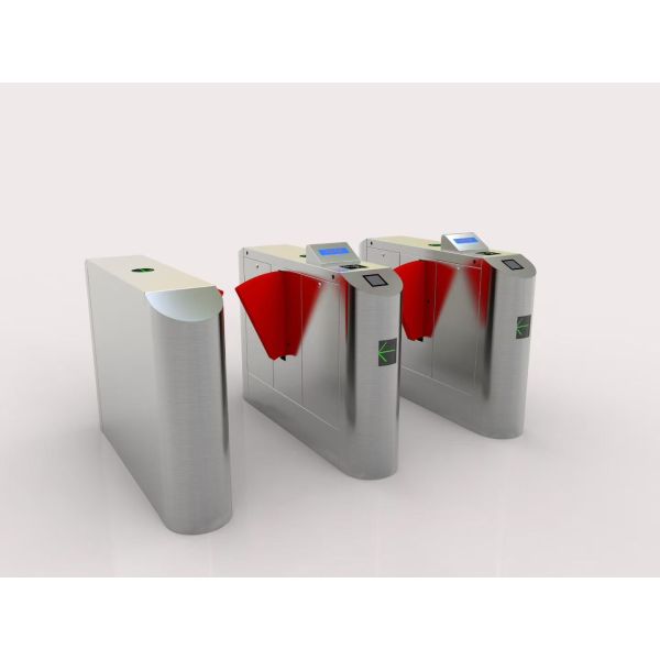 Space Saving Automatic Flap Barrier Turnstile Suitable for Tight Installation Spaces and Modern Architectural Designs