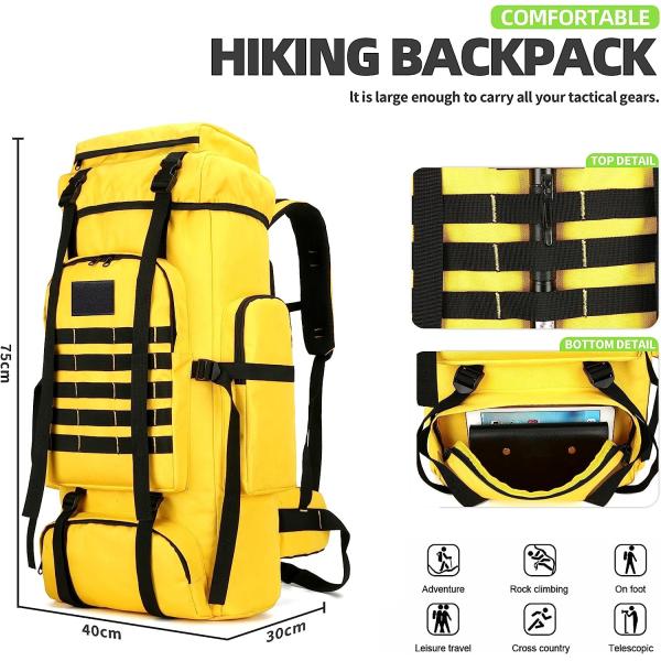 ornaments Tactical Backpack 70L Hiking Backpacks Men Women Molle Army Assault Pack Tactical Bag Rucksack