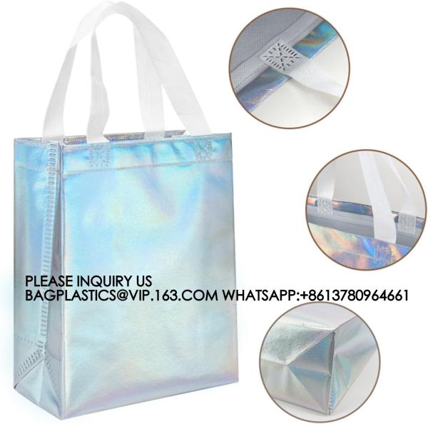 Colorful Gift Bags With Tissues – 9PCS Reusable Gift Bags Medium Size - Perfect As Goodie Bags, Birthday Gift Bag