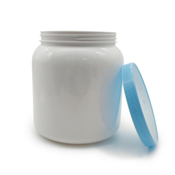 Big Capacity Protein Powder White Container 2000ml Large Plastic Canisters SGS