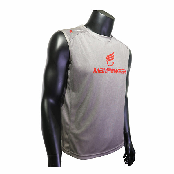 Серый случайный спорт одевает безрукавную идущую нестандартную конструкцию верхних частей танка