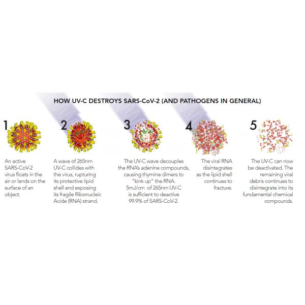 99,9% вирус убил обломоки диода 3535 СИД 255NM 265NM 275NM UVC