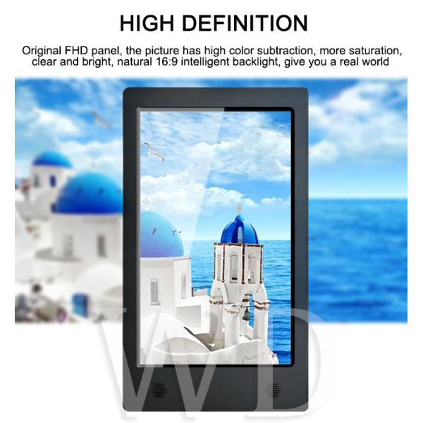 Black CE Wall Mount HD 2K Indoor Digital Signage For Retails