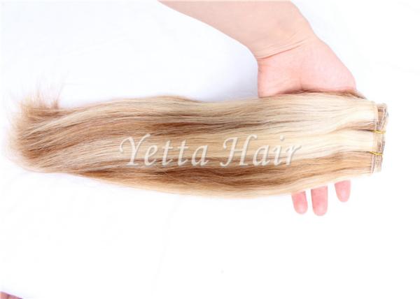 Extensões louras brancas do cabelo de Remy do russo de 20 polegadas nenhum Permed nenhum Matting