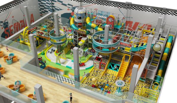 Structure de jeu en intérieur personnalisée pour les écoles maternelles et les parcs d'attractions