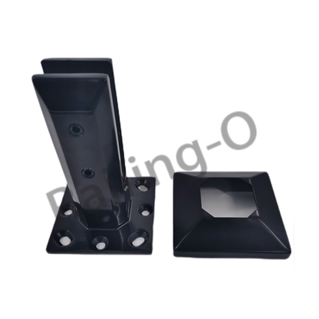 Surface Mount Square Glass Spigot H160 with EPDM Gasket & Cover Ring 2205 Duplex NATA Tested FSP/A-SD