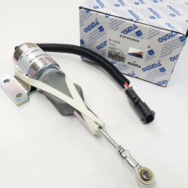 OUSIMA 3932529 12V Diesel Engine Shut Off Solenoid 3932529 Cummins 6BT5.9 Excavator
