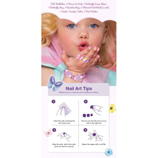 Cute Creative Nail Art Gift Set Design Your Own Nail Art Butterfly Themed