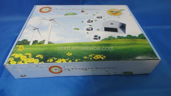 Mini ABS Plastic White Solar Windmill Toy 260mm Height OEM Available