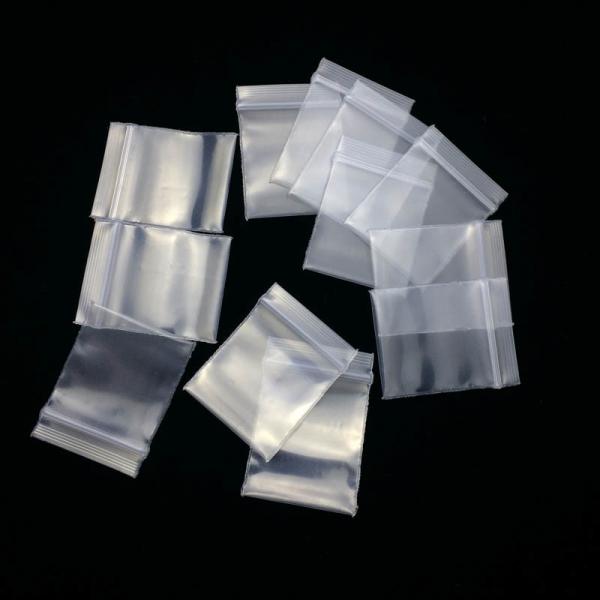 Herb Packaging Mini Plastic Zipper Bags / Clear Poly Bags 3*4cm Size