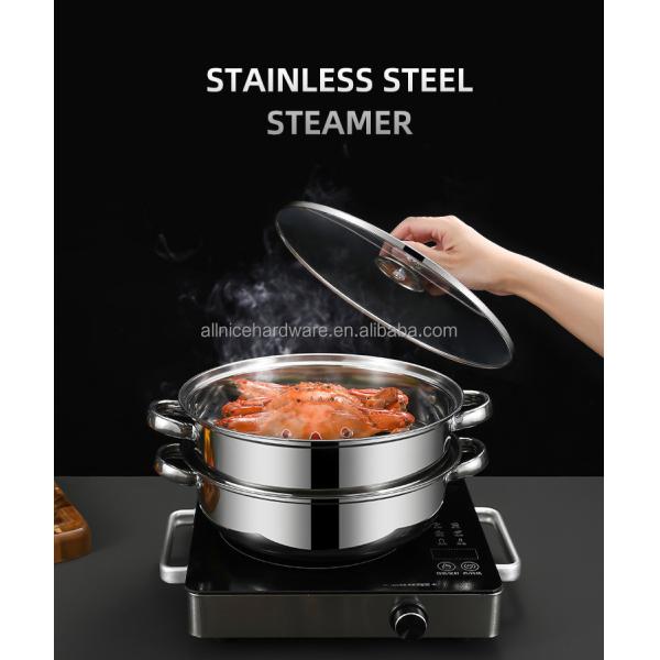 Hot Selling Cookware Cooking Food Steamer Stainless Steel Steamer Pot Kitchen Soup Pot With Steamer