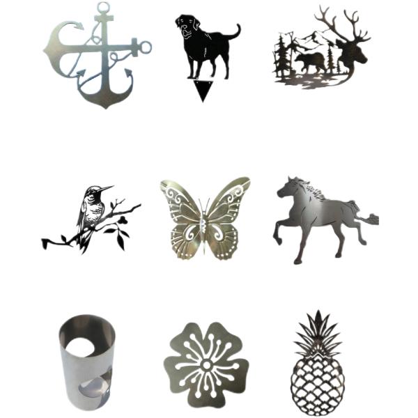 Productos de corte por láser de chapa de metal cromado Fabricación de piezas CNC Pinapple Custom