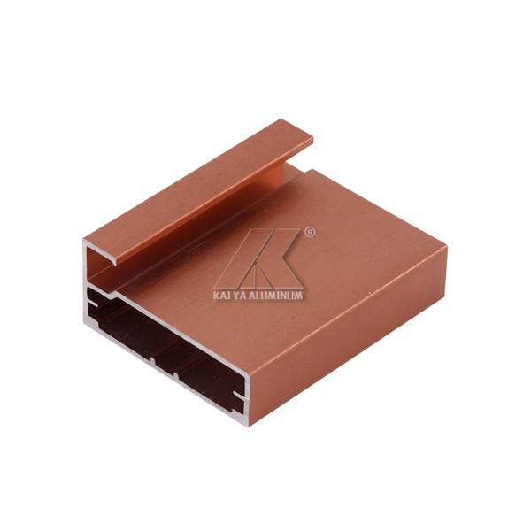 Brown Anodize Aluminium Wardrobe Profiles / Aluminum Profile Extrusions