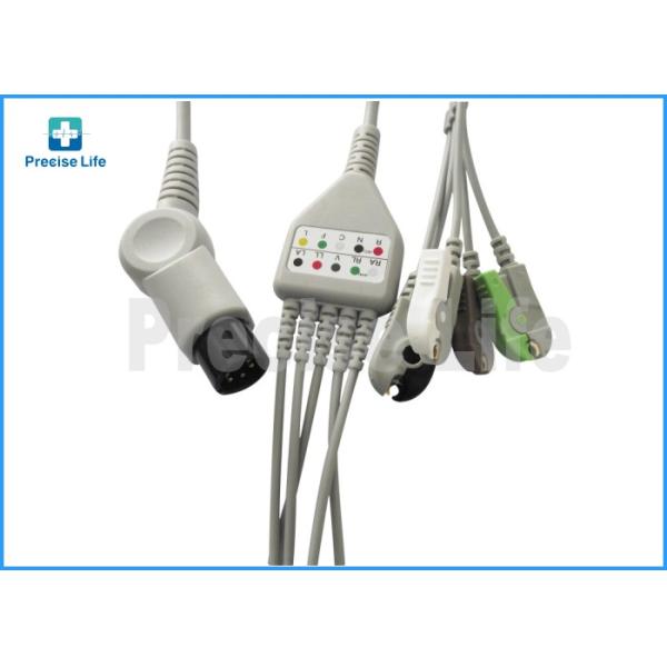 Нормальная польза вокруг типа кабеля 6 штырей цельного монитора ECG 3,6 метра для терпеливейшего монитора