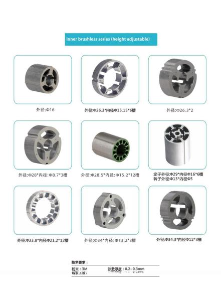 Small Electric Motors' Essential Component H Temperature Rated Stator and Rotor Sets