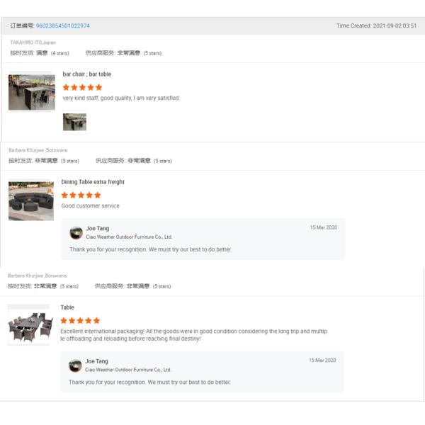 Modern Design Style Garden Furniture Outdoor Sofa Set with Aluminum Frame and Cushions