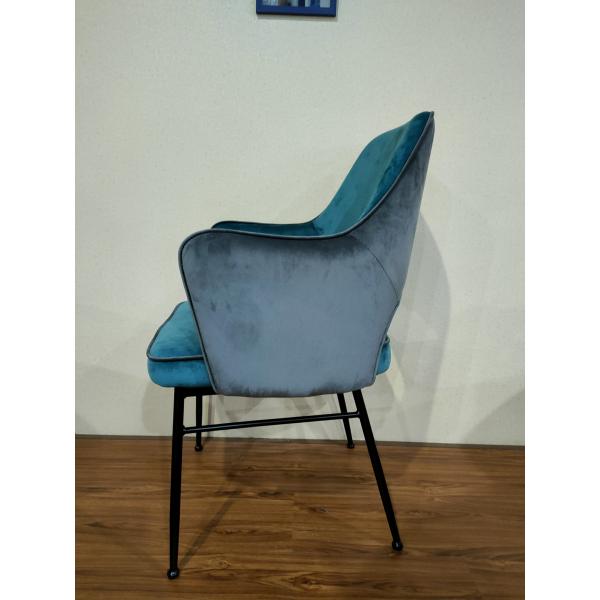 Modern Design Nordic Style Wire Velvet Arm  Restaurant  Simple Dining Chair