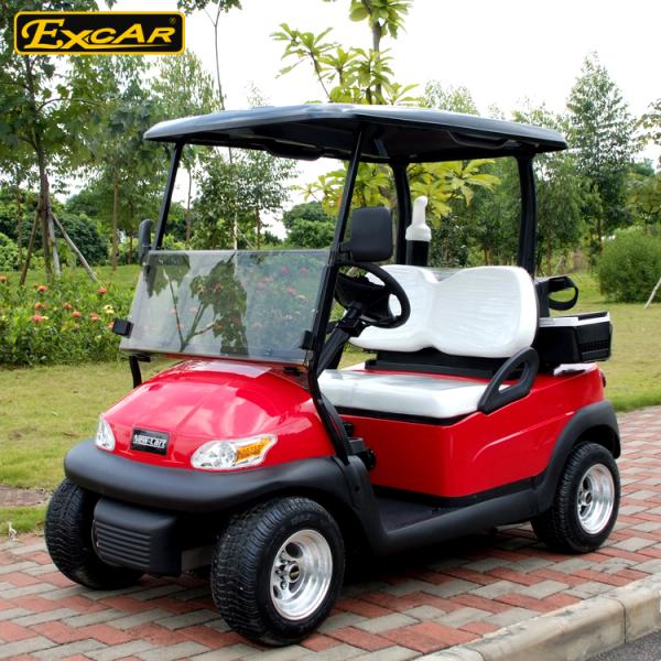 Металлический автомобиль гольфа красного цвета электрический