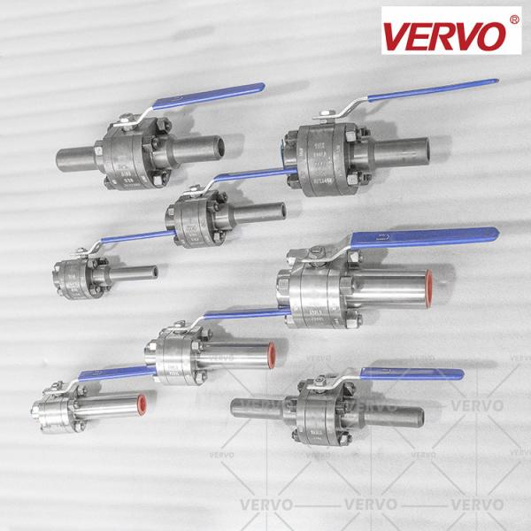 DN20 3 Piece 2 3 4 Threaded Stainless Steel Ball Valve 316 Ss 200mm Nipple