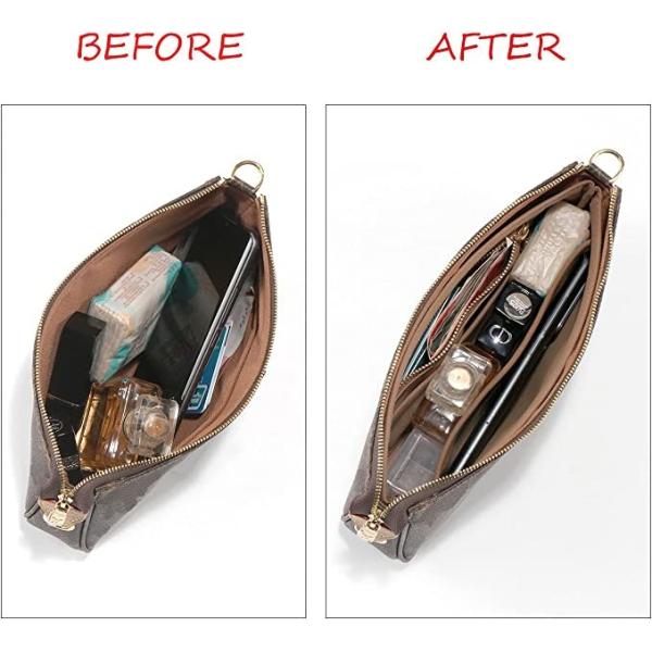 Shaped Microfiber Genuine Leather Multi Pocket Louis Vuitton Bag