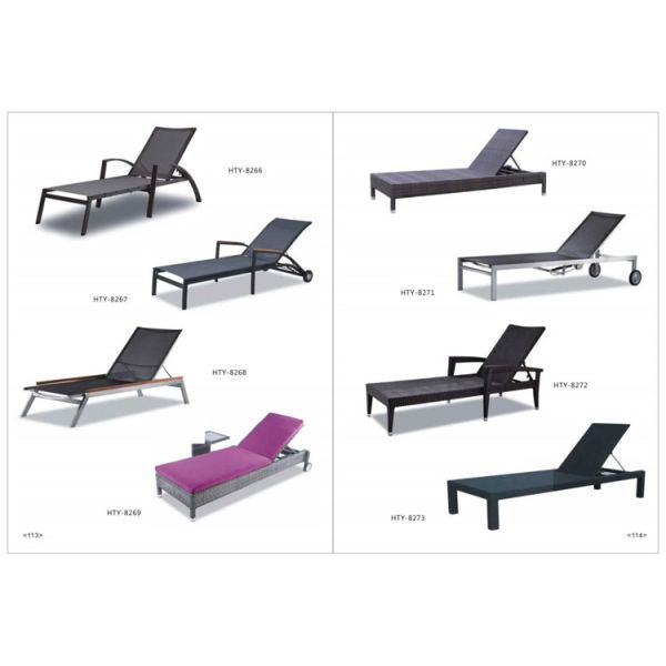 Swimming Pool Chaise Leisure Beach Daybed Aluminum Outdoor Furniture Sun Lounge Chair