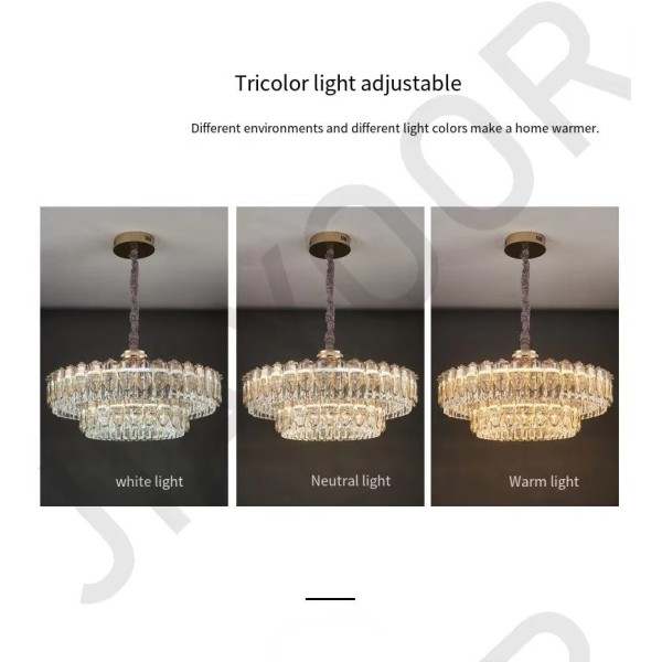 Led Light Bedroom Lamps Ceiling Modern Luxury Crystal Lamp Villa Living Room Pendant Light (WH-CY-270)