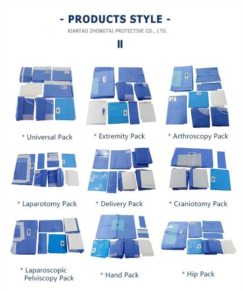 Sterile Disposable Medical Surgical Drape Ophthalmic Universal Pack