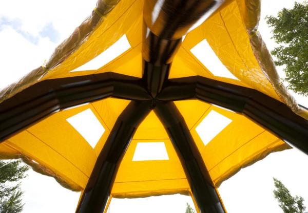 Arrosez la preuve l'araignée gonflable noire/jaune que la tente pour annoncent, 6.8*6.8*4.8m