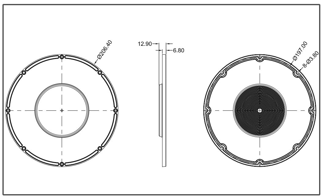 Spark- AC Type Φ206mm 120 градусов Пластиковый НЛО Highbay Led Lens 3030 Высокая мощность