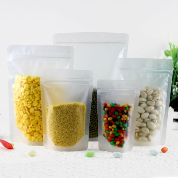 Hot Selling Transparent Zipper Recyclable Durable Pvc Pet Packing Pouch Plastic Stand up Bag for Food
