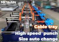 METALIGN Máquina de moldeado de rollo de bandejas de cable con entrada de hojas de alimentación de ancho ajustable