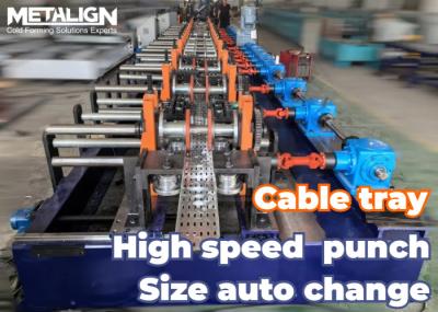 METALIGN Cable Tray Roll Forming Machine With Sheet Fed Entry Adjustable Width