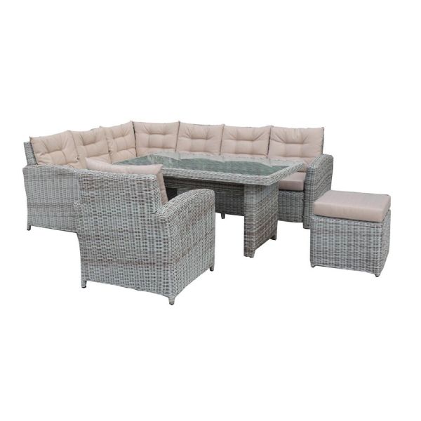 HIFINE HFRS-0702 Customizable Design Outdoor Hotel Furniture Durable Wicker Rattan Sofa Sets for Garden
