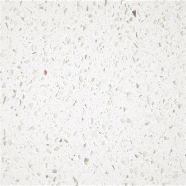 20MM Creamy White Glass Quartz For Bathroom Vanity Top Commercial
