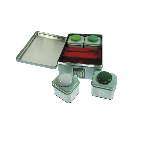Square Tea Tin Box Tea Storage Tins Vintage Tea Tins Tinplate Pack Metal Box Tea Tin