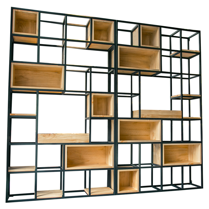 XinJun Factory Modern Open Aluminum Storage Shelf for Living Room Corner Shelf