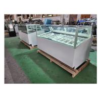 Vidrio curvado/ángulo recto de acero inoxidable para exhibición de helados congelador