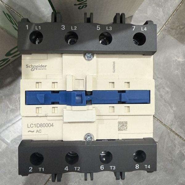 LC1D80004M7 Schneider Electric TeSys D Contactor 3-pole 80A 220V AC coil reliable motor control